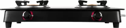 Greenchef Ebony Glass Manual Gas Stove  (2 Burners) Greenchef Ebony Glass Manual Gas Stove  (2 Burners)